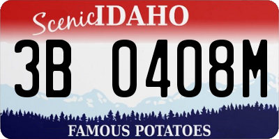 ID license plate 3B0408M