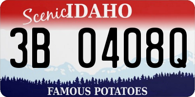 ID license plate 3B0408Q
