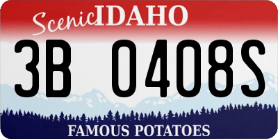 ID license plate 3B0408S