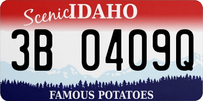 ID license plate 3B0409Q