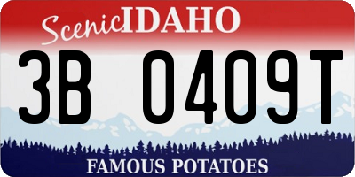 ID license plate 3B0409T