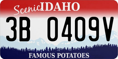 ID license plate 3B0409V
