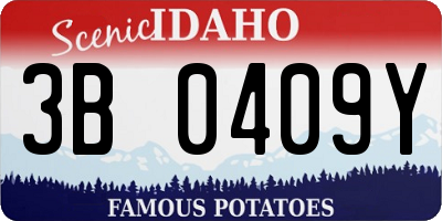 ID license plate 3B0409Y