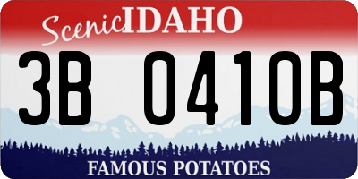 ID license plate 3B0410B