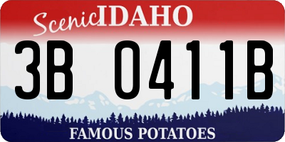 ID license plate 3B0411B