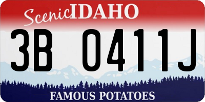 ID license plate 3B0411J