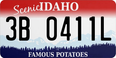 ID license plate 3B0411L