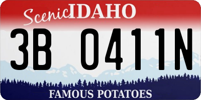 ID license plate 3B0411N