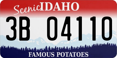 ID license plate 3B0411O