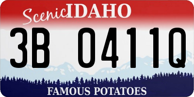 ID license plate 3B0411Q