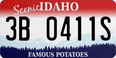 ID license plate 3B0411S
