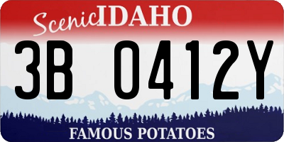 ID license plate 3B0412Y