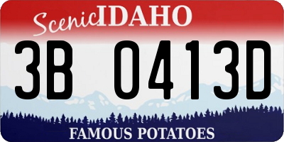 ID license plate 3B0413D