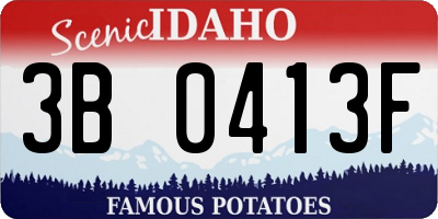 ID license plate 3B0413F