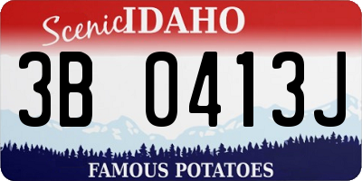 ID license plate 3B0413J