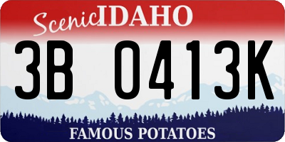 ID license plate 3B0413K