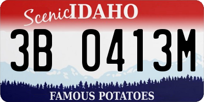 ID license plate 3B0413M