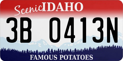 ID license plate 3B0413N