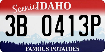 ID license plate 3B0413P