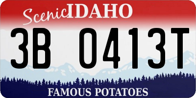 ID license plate 3B0413T