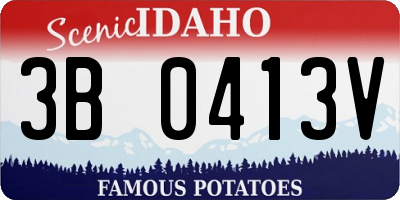ID license plate 3B0413V