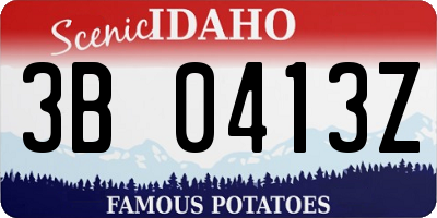 ID license plate 3B0413Z