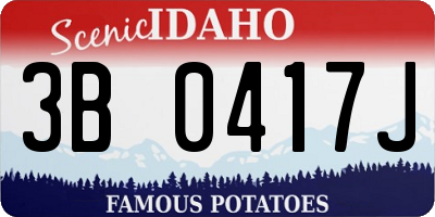 ID license plate 3B0417J