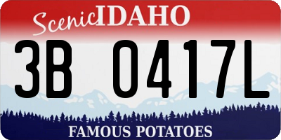 ID license plate 3B0417L