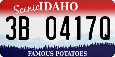 ID license plate 3B0417Q