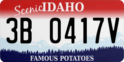 ID license plate 3B0417V