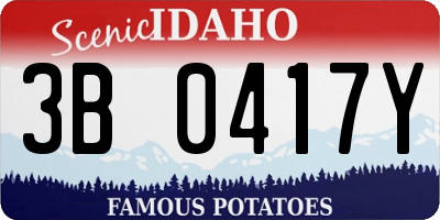 ID license plate 3B0417Y