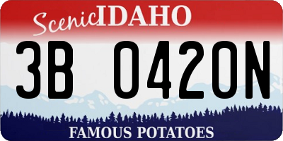 ID license plate 3B0420N