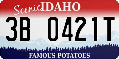 ID license plate 3B0421T