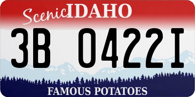 ID license plate 3B0422I