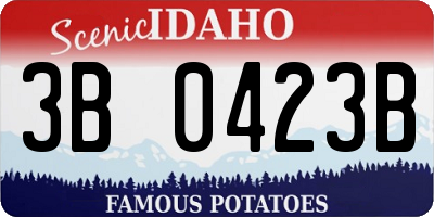 ID license plate 3B0423B