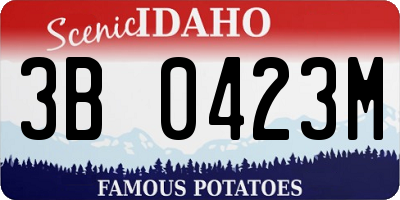 ID license plate 3B0423M