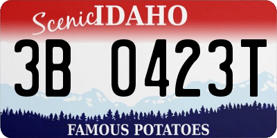 ID license plate 3B0423T