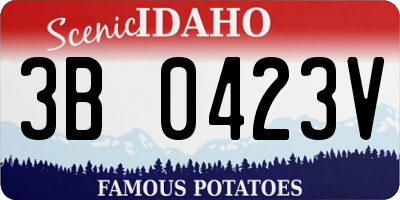 ID license plate 3B0423V