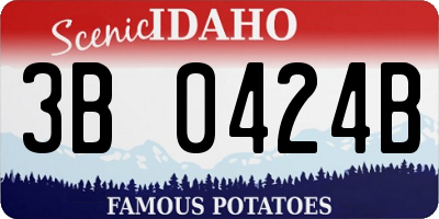 ID license plate 3B0424B
