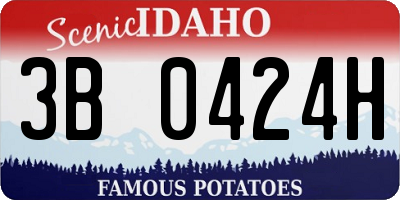 ID license plate 3B0424H
