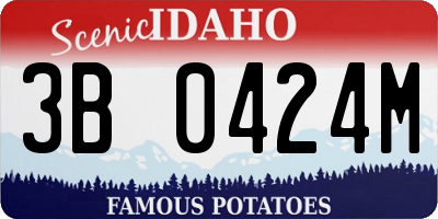 ID license plate 3B0424M