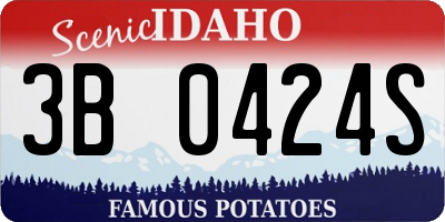ID license plate 3B0424S