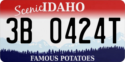 ID license plate 3B0424T