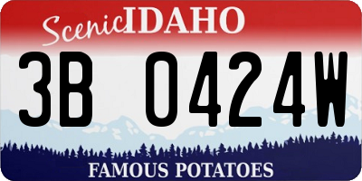 ID license plate 3B0424W