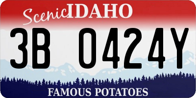 ID license plate 3B0424Y