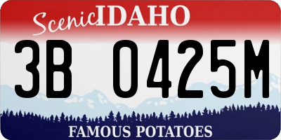 ID license plate 3B0425M