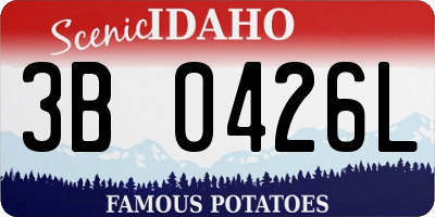 ID license plate 3B0426L