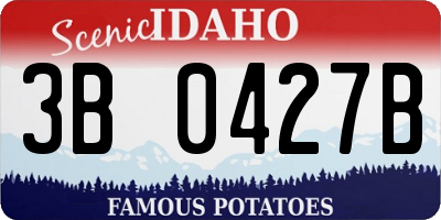 ID license plate 3B0427B