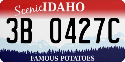 ID license plate 3B0427C
