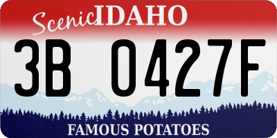 ID license plate 3B0427F